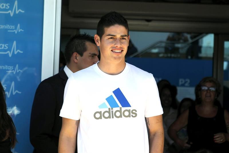 James Rodríguez após passar por exames médicos no Real Madrid | EFE