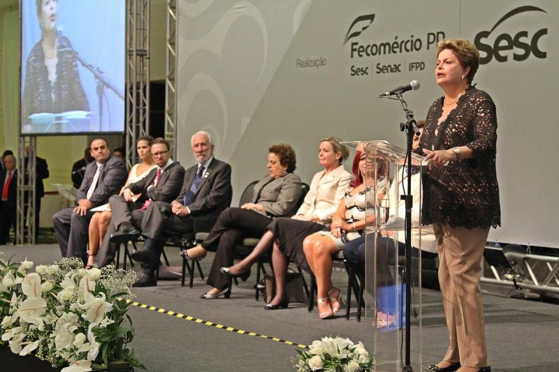 Dilma e Gleisi em Foz, em março: elogios presidenciais à sendora | Ricardo Stuckert/PR