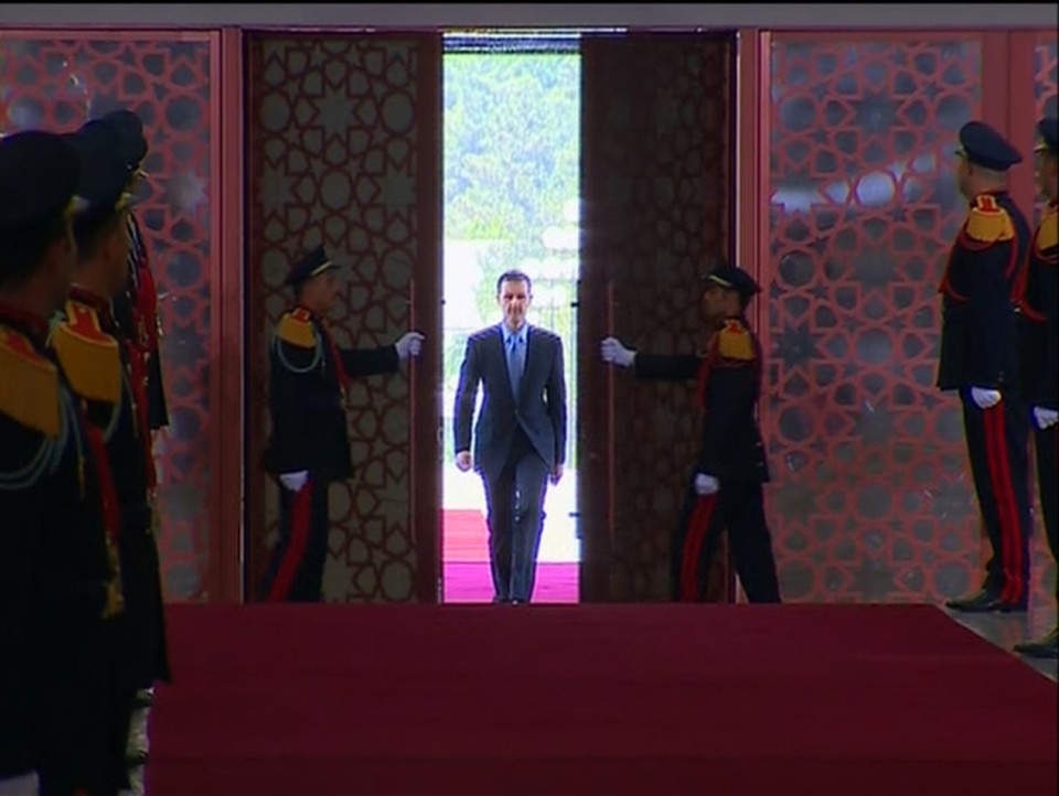 Bashar al-Assad chega para sua cerimônia de posse | Reuters/Syria TV
