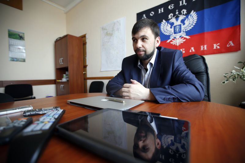 Na foto, Denis Pushilin, o chefe da autoproclamada república popular de Donetsk | REUTERS/Maxim Zmeyev
