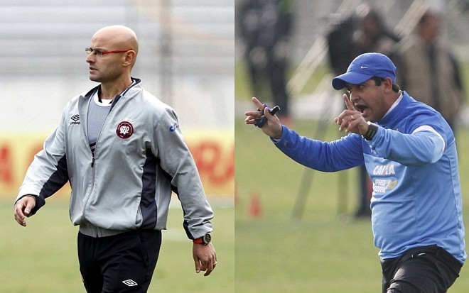 Atleticanos e coxas-brancas apoiam Leandro Ávila e Marquinhos Santos no comando de suas equipes | Daniel Castellano / Gazeta do Povo