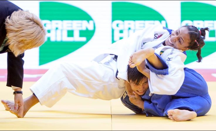 Érika Miranda vence Yanet Bermoy na decisão do bronze do Mundial de Judô | Divulgação Confederação Brasileira de Judô