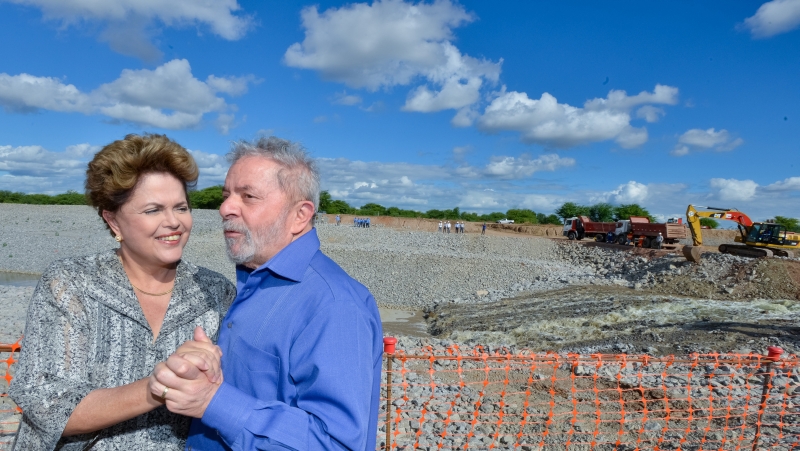 Dilma com Lula no Rio São Francisco: defesa de Graça Foster | Cadu Gomes/Divulgação