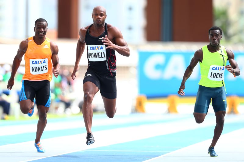 Asafa Powell foi o vencedor da prova dos 100 metros no GP Brasil | Divulgação / CBAt