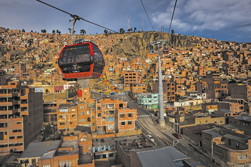 Para muitos bolivianos, o novo sistema de teleféricos é um símbolo do progresso de seu país | Meridith Kohut PARA The New York Times