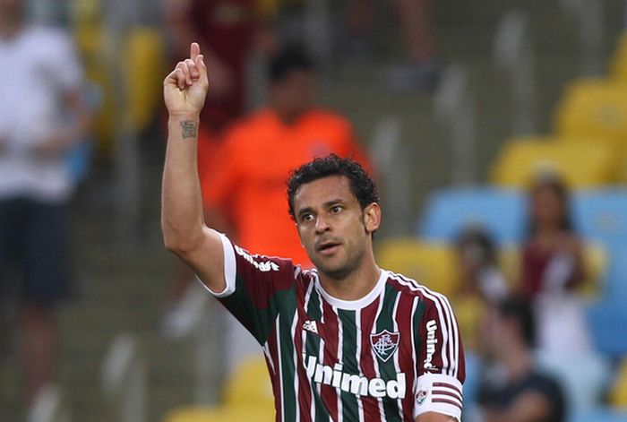 Fred comemora gol contra o Sport: atacante foi alvo de ameaças da torcida do Fluminense | Matheus Andrade / Photocamera