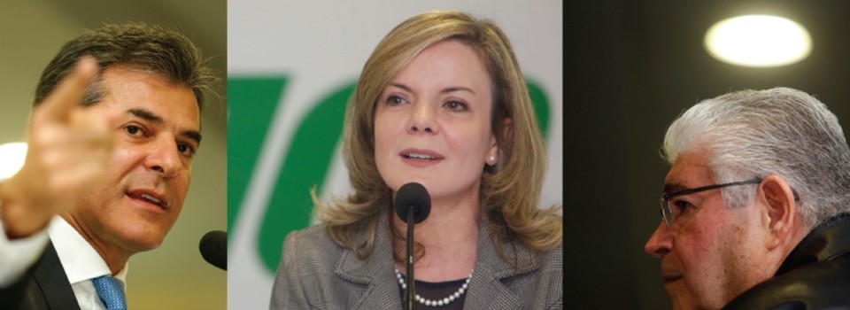 Candidato à reeleição, Beto Richa defendeu a continuidade dos programas do atual mandato: R$ 35 bi em investimento ; Gleisi Hoffmann dividiu seu discurso em críticas a Richa e promessas de ações para o estado: criação do PAC Paraná ; Requião prometeu continuar num possível quarto mandato as ações que implementou no Paraná em outras gestões | Fotos: Marcelo Andrade/ Gazeta do Povo