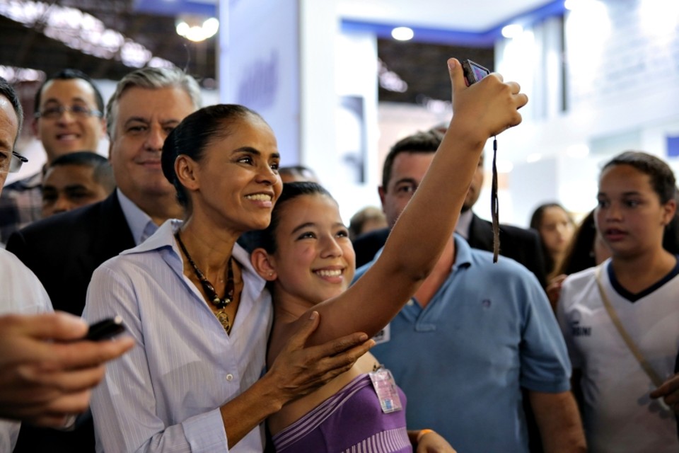 Marina visitou ontem a 23ª Bienal do Livro, em São Paulo | Léo Cabral/ Divulgação