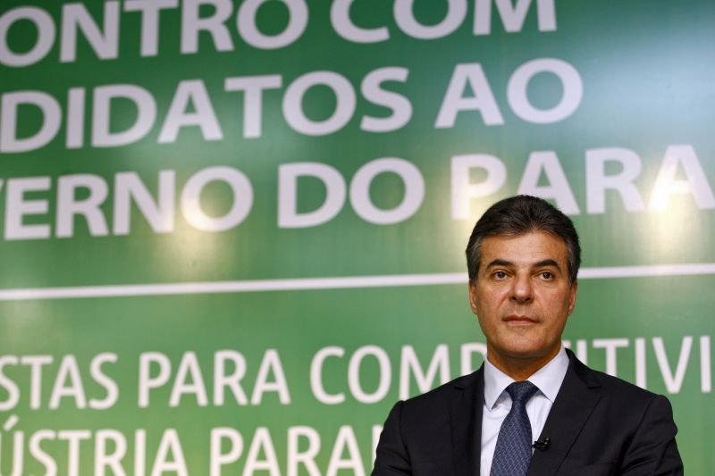 Beto Richa durante sabatina promovida pela Fiep | André Rodrigues/Gazeta do Povo