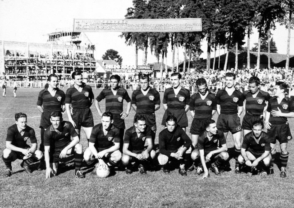 O Atlético de 1949, um dos maiores esquadrões rubro-negros, que deu origem ao apelido Furacão | Arquivo Gazeta do Povo e Museu CAP