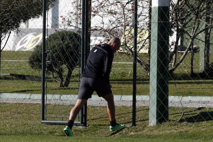 Martinuccio deixa o treino do Coritiba ainda no aquecimento | Albari Rosa / Gazeta do Povo