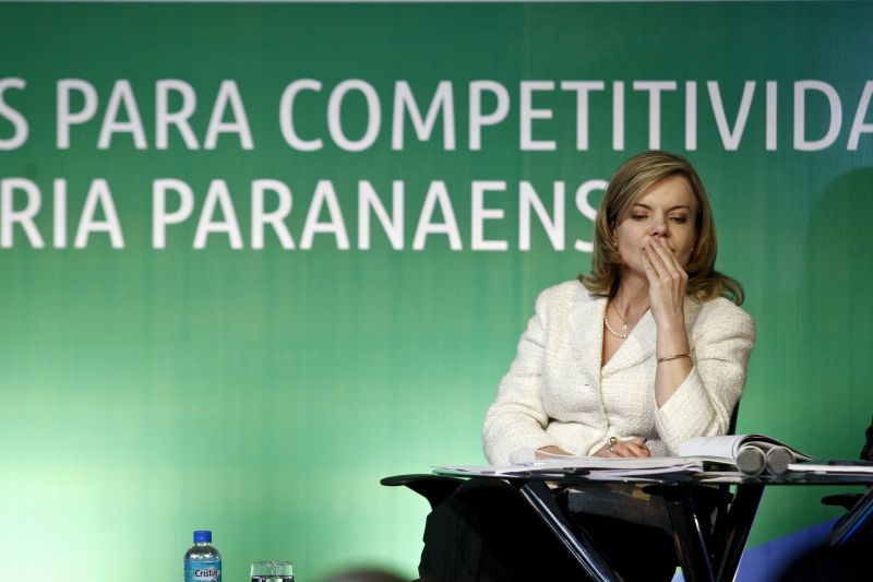 Gleisi Hoffmann participa de sabatina na Fiep | André Rodrigues/Gazeta do Povo