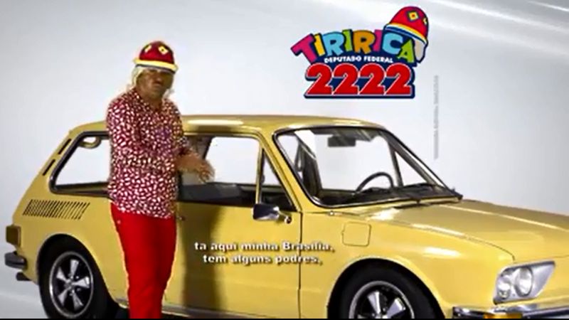 Tiririca exibe Brasília amarela no horário eleitoral | Reprodução