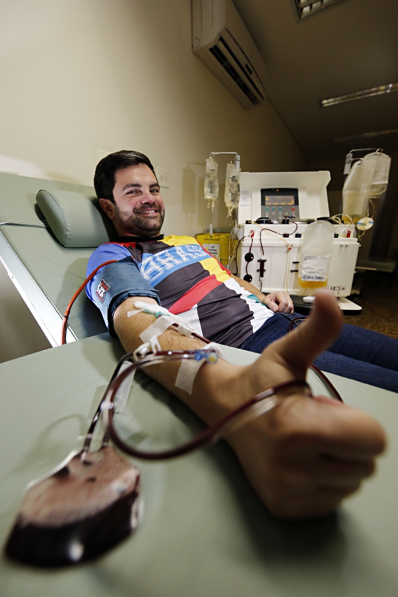 Leandro Morais doa plaquetas desde os 18 anos. Lição aprendida com o pai | Arquivo/ Gazeta do Povo