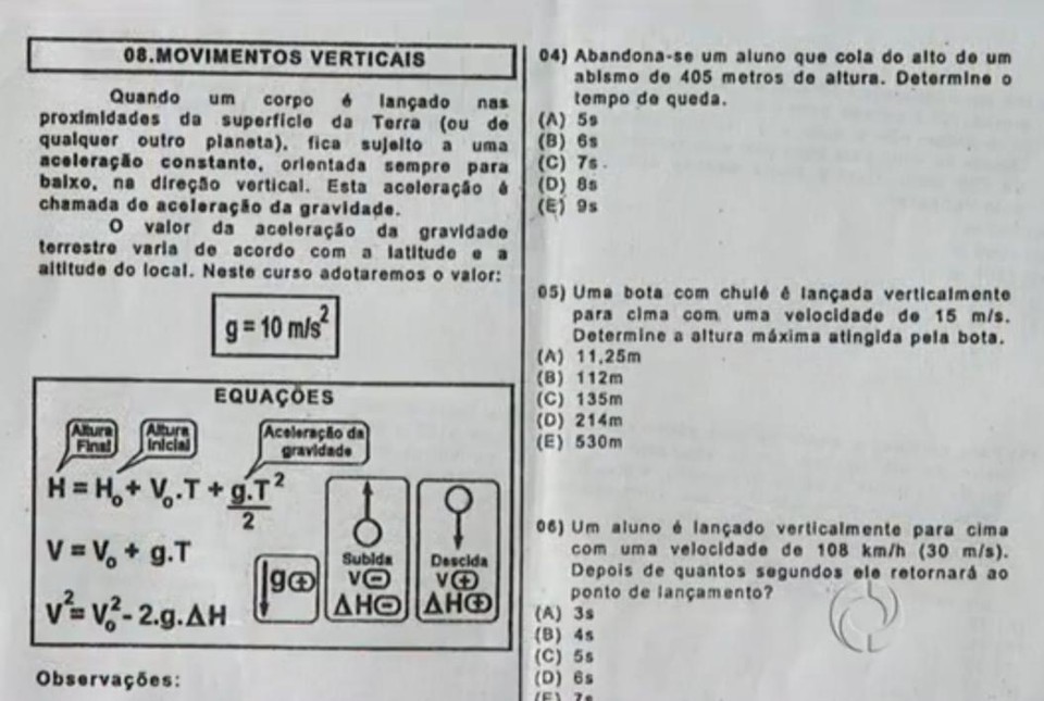 Alunos que colam também foram alvo das questões polêmicas | Reprodução / RPCTV