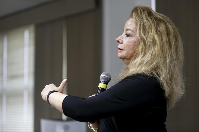Misabel Abreu Machado Derzi, durante a V Conferência Estadual dos Advogados, realizada no centro de convenções da FIEP, em Curitiba |