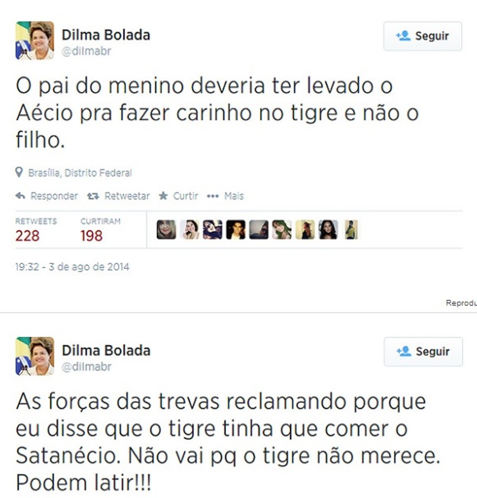 No perfil, tucano foi chamado de "Satanécio" | Reprodução