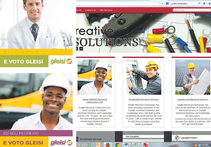 O dentista do Arizona e o pedreiro da Califórnia: eleitores da petista Gleisi Hoffmann | Reprodução Facebook Gleisi Hoffmann ; Reprodução da internet