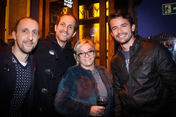 Marcia Fontana, proprietária do Vox Bar, comemorou os 16 anos da badalada casa noturna com seus sócios Ralf Sperka e Marcos Müller (ambos à esq.) e com o gerente de vendas da Ambev, Alan Pierre de Carvalho Miranda (à dir.) | Vanessa Ramos