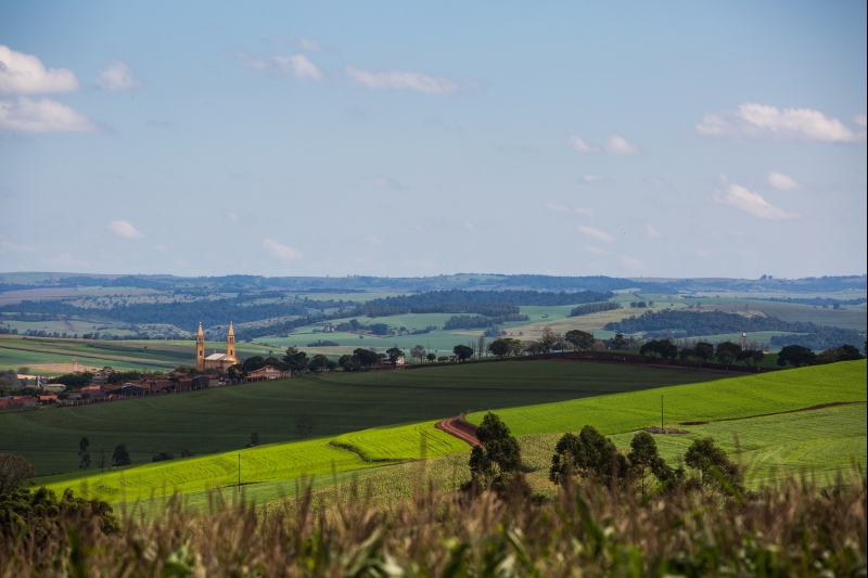Pequeno povoado e plantação: preocupação com a agropecuária une os candidatos | Brunno Covello/ Gazeta do Povo