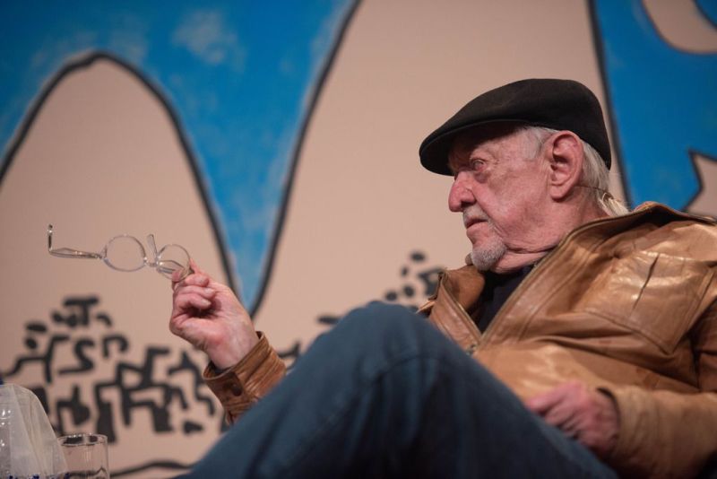 O cartunista Jaguar durante a abertura da festa literária | Walter Craveiro/Divulgacão Flip