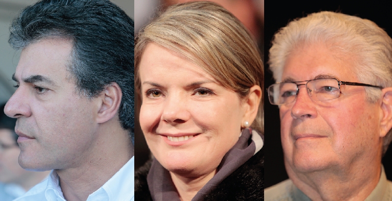 Richa, Gleisi e Requião: pequisa Datafolha mostra a polarização da briga entre o tucano e oi peemedebista | Fotos: Cesar Machado/ Gazeta do Povo