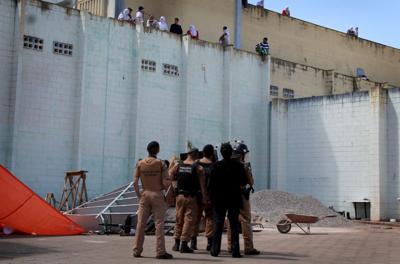 Rebelião em Piraquara começou às 7h45 de terça-feira (16) | Feliphe Aires/ Polícia Militar do Paraná