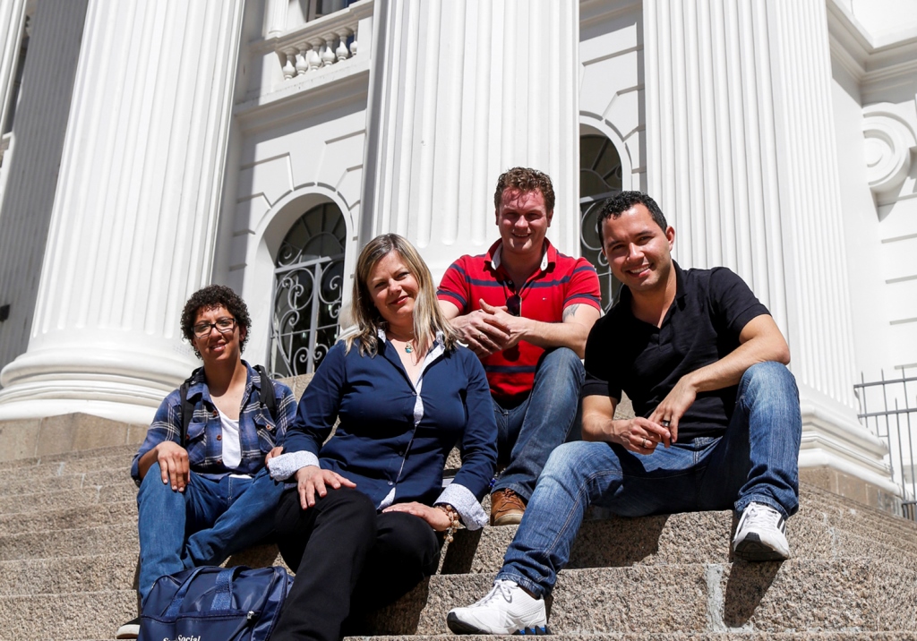 Bianca Zanetti, Celia Regina Piontkievicz, Rafael Fernando Zilli e Rudá Morais Gandin fazem parte do grupo de universitários candidatos. | Henry Milleo / Gazeta do Povo
