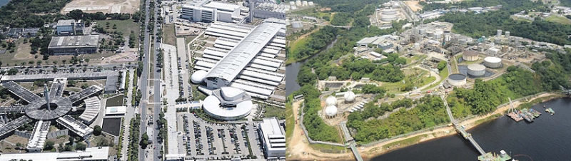 Uma das unidades da estatal que assinou contratos suspeitos, segundo o TCU, é o Centro de Pesquisa da Petrobras (Cenpes, à esq.). A refinaria de Manaus (à dir.) também está sob investigação | Cempes/Petrobras ; Reman/ Petrobras