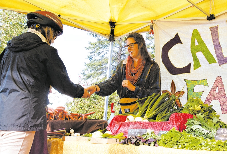 No Alasca, os incentivos estão atraindo os consumidores de baixa renda às feiras livres, onde é possível comprar frutas, legumes e verduras cultivados localmente | Erin Corneliussen