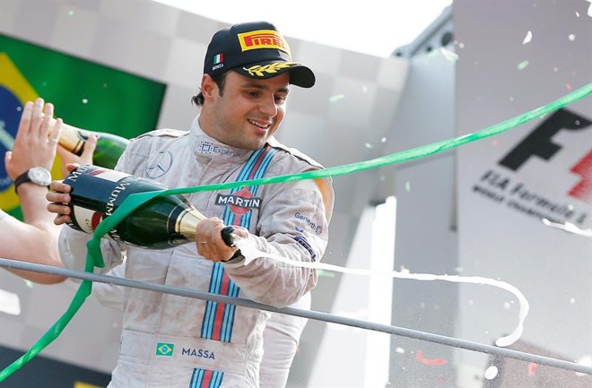 O brasileiro Felipe Massa ficou em terceiro no GP da Itália | 