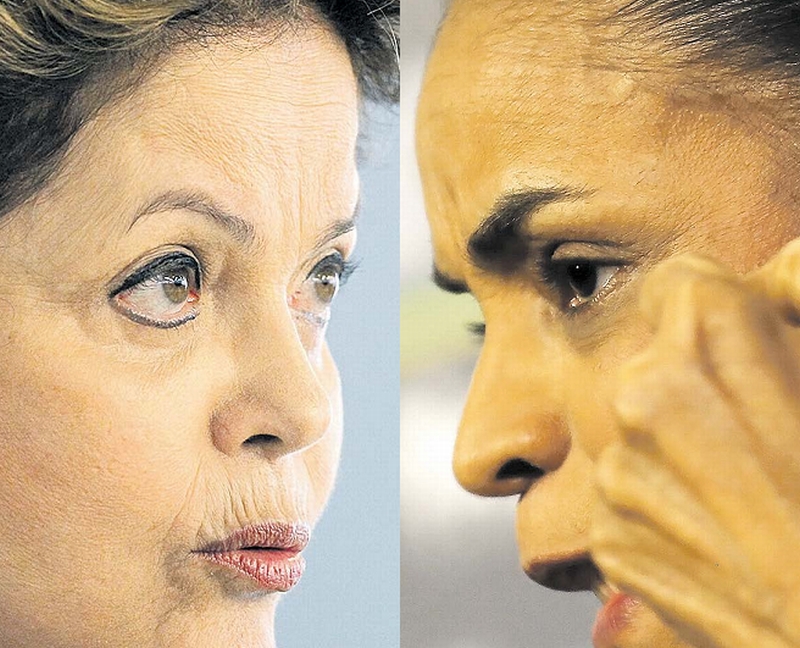 Presidente Dilma Rousseff (PT) e a candidata Marina Silva (PSB), que têm as maiores intenções de voto em todas as pesquisas eleitorais nacionais | Ueslei Marcelino/ Reuters ; Nacho Doce/ Reuters
