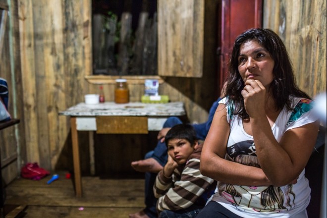 Rosenilda dos Santos, de 30 anos, tem cinco filhos, mora em Rebouças |