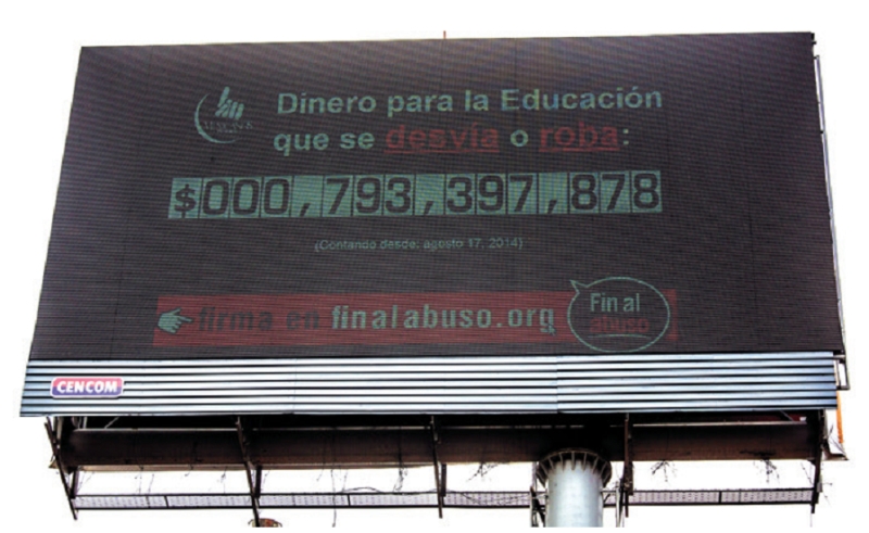 Um painel exibe o custo da corrupção desde o início do ano letivo | adriana zehbrauskas para The New York Times