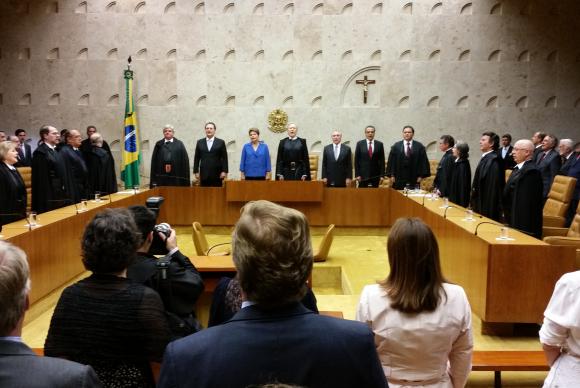 Cerimônia de posse do ministro Ricardo Lewandowski na presidência do STF. Na vice-presidência toma posse a ministra Cármen Lúcia. A presidente Dilma Rousseff participou da cerimônia | Valter Campanato/Agência Brasil