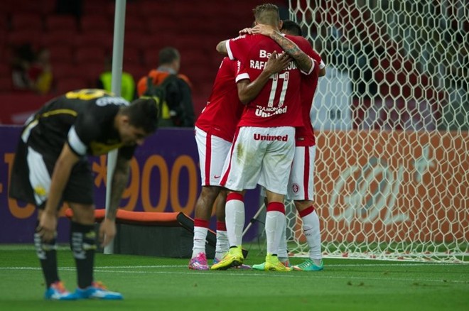 Jogadores do Inter comemoram o gol diante do Criciúma | Divulgação / Inter