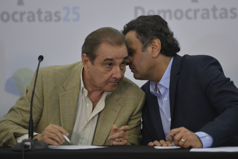 Agripino Maia com Aécio Neves: mal-estar entre os tucanos | Rodrigues PozzebomABr