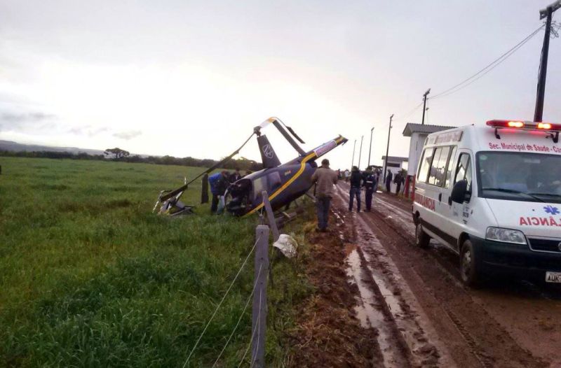 A aeronave caiu após bater na rede elétrica | Jonathan Padilha