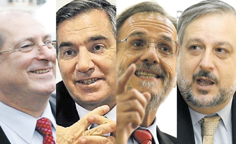 Paulo Bernardo: reforço no Paraná ; Carvalho: diálogo com movimentos sociais ; Rossetto decide licença na próxima semana ; Berzoini vem participando de reuniões de campanha | Marcelo Andrade/ Gazeta do Povo ; José Cruz/ABr ; Fábio Rodrigues Pozzebom/Agência Brasil ; Elza Fiu