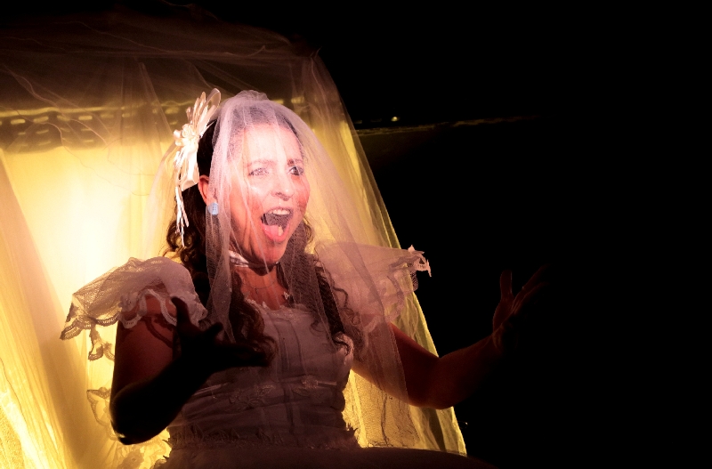 Amanda Amaral dá consistência ao monólogo ao propor reflexões cotidianas, ainda que em meio a devaneios | Chico Nogueira/Divulgação