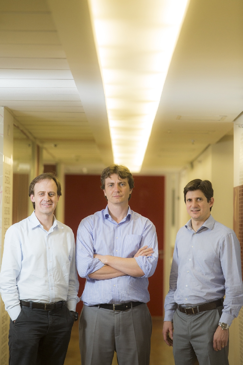 Günter Gehrke, Fábio Hauagge e Ricardo Fachin, diretores da FH: mercado e fôlego renovados | Brunno Covello / Gazeta do Povo