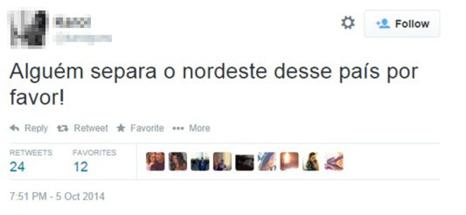 Comentários ofensivos reunidos no Tumblr (rede social). | 