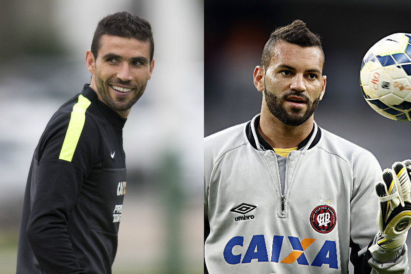 Goleiros Vanderlei, do Coritiba, e Weverton, do Atlético | Henry Milléo e Albari Rosa / Gazeta do Povo