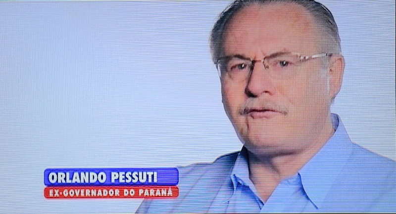 Orlando Pessuti, ex-governador, do PMDB, foi usado pela campanha de Beto Richa no programa eleitoral para defender o candidato de ataques que não vieram | ReproduçãoTV