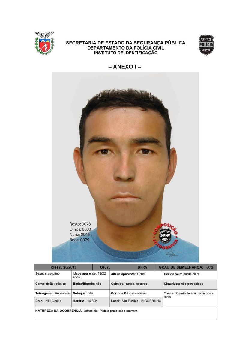 Procurado tem entre 18 e 22 anos, 1,70 metro e é pardo | Reprodução