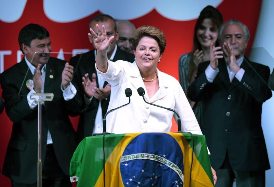 Dilma é reeleita presidente do Brasil Após a reeleição, Dilma discursa em Brasília | REUTERS/Ueslei Marcelino