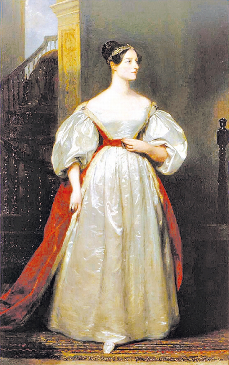 Ada Lovelace, que escreveu o primeiro algoritmo de computador, em 1836 |