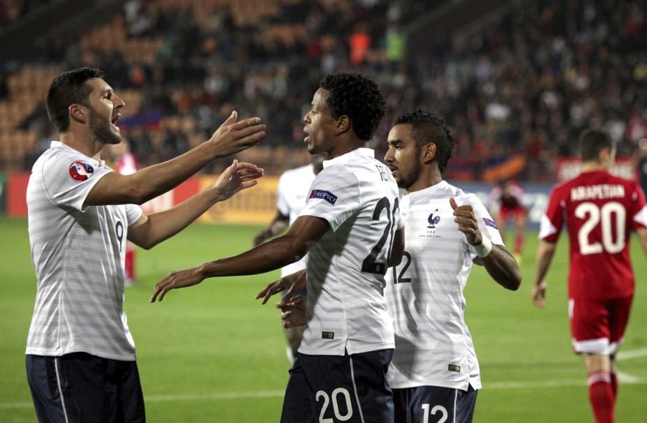 Franceses celebram gol diante da Armênia | EFE