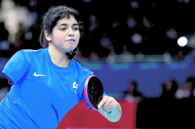 A mesa-tenista catarinense Bruna Alexandre, de 19 anos, conquistou em setembro a primeira medalha do país em Mundiais Paralímpicos | Arquivo/ Gazeta do Povo