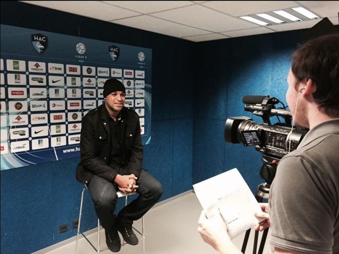 Adriano concede entrevista ao site oficial do Le Havre. |